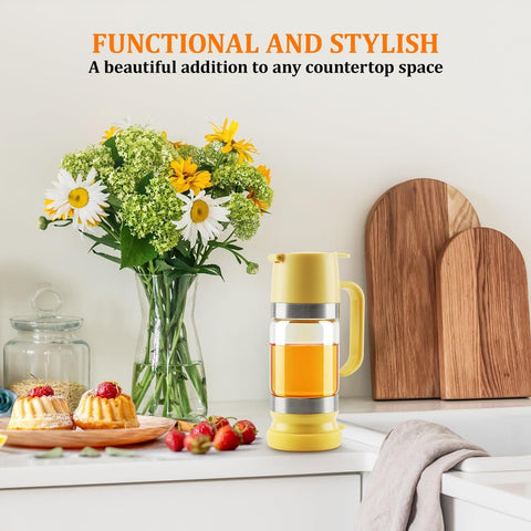Clear Glass Honey Dispenser