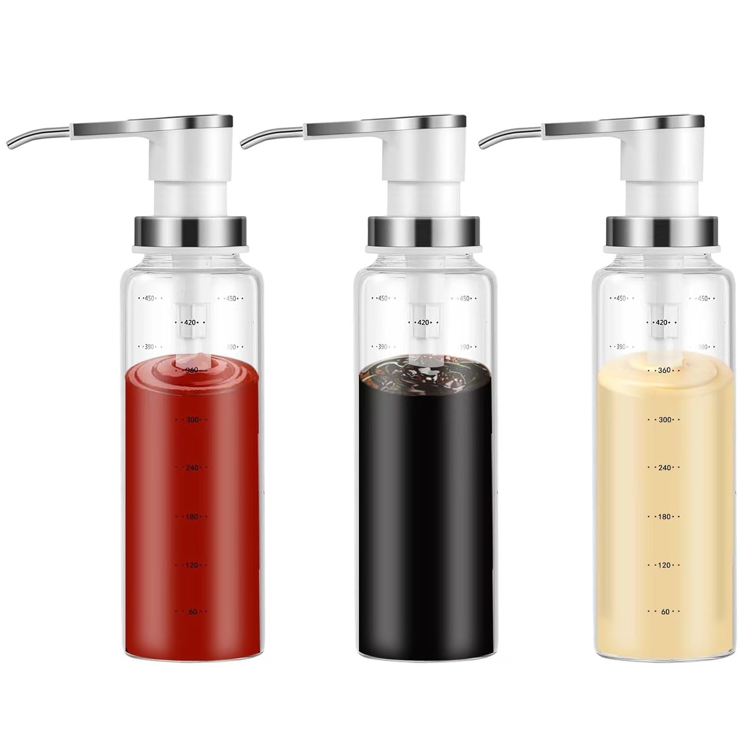 Glass Sauce Dispenser – Dual-compartment feature