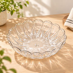 Clear Petal Fruit Bowl clear flower shape