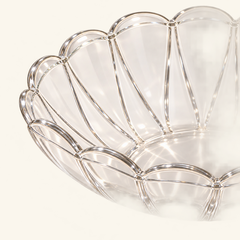 Clear Petal Fruit Bowl petal rim detail