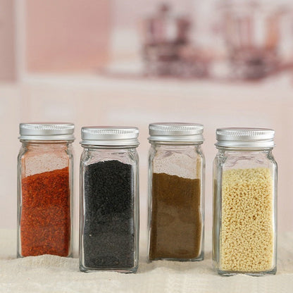 Glass Spice Jars + Labels Roll & Funnel