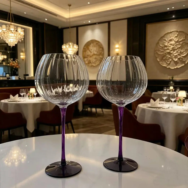 Elegant Purple Stem Glass