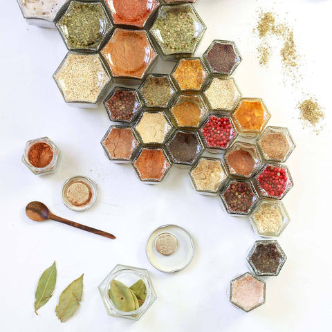 Magnetic Glass Spice Jar