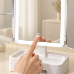 Touch control for LED mirror lighting