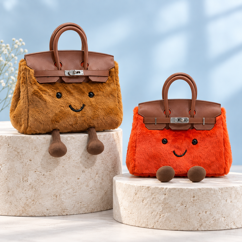 Lil Birkin Handbag — 05 caramel and orange