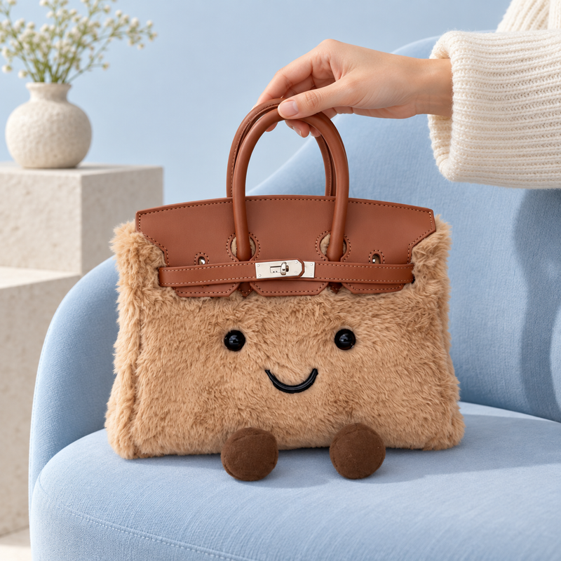 Lil Birkin Handbag — 07 tan handles