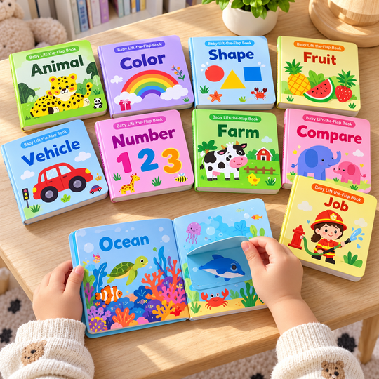 Interactive Ocean mini learning book with lift-the-flap page