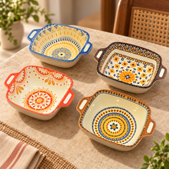 Mandala Dip Serving Bowl four-piece set