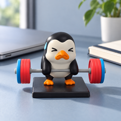 Penguin Powerlift Desk Toy — 02 work desk png