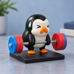 Penguin Powerlift Desk Toy — 06 side profile png