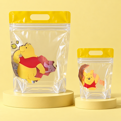 Pooh Bear storage bag size comparison