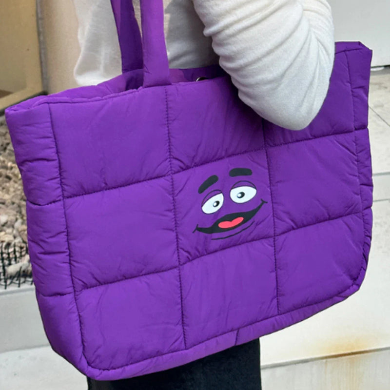 Grimace Puffer Tote Bag