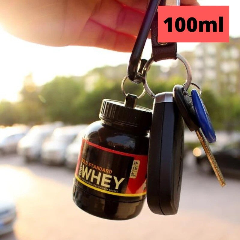 Protein Powder Bottle Keychain