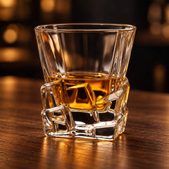 Sculpted Sip Glass — amber