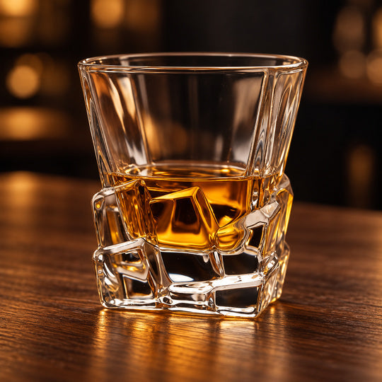 Sculpted Sip Glass — amber