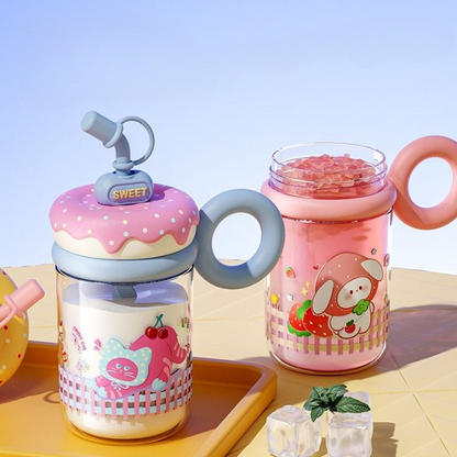 Cute Tumbler with Spiral Mixer