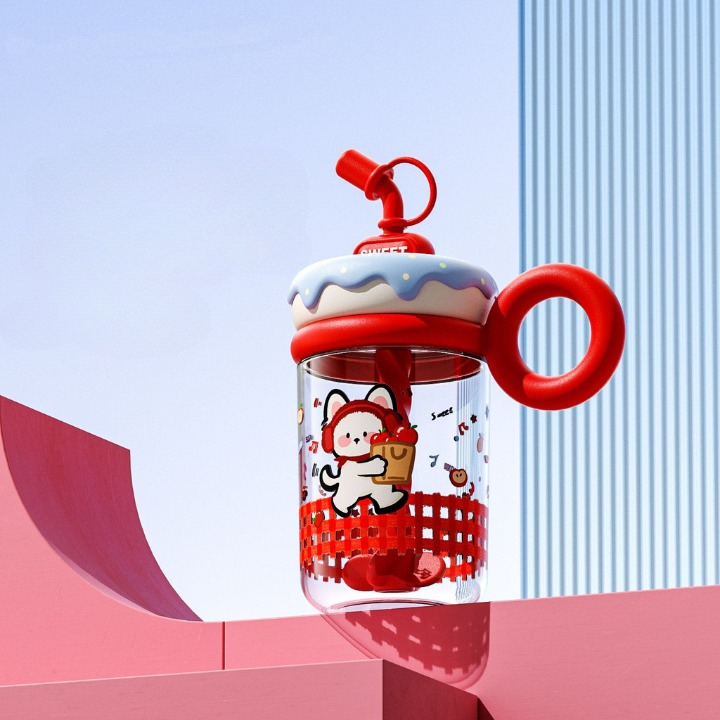 Cute Tumbler with Spiral Mixer