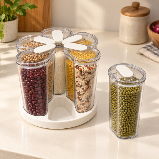 Six Jar Kitchen Organizer removable