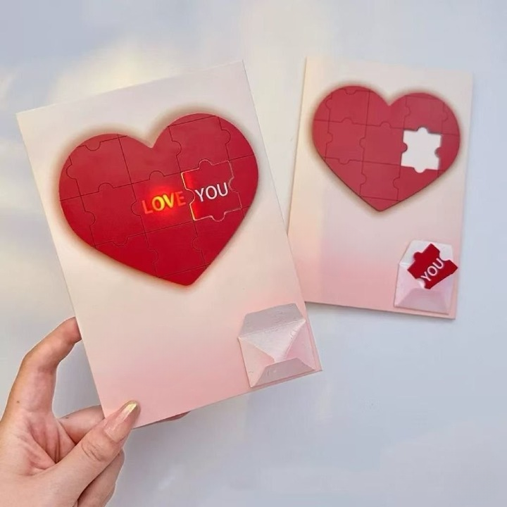 Love Puzzle Card With Message