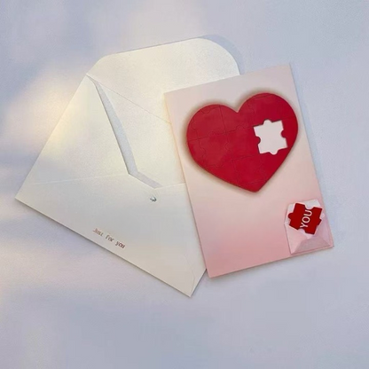 Love Puzzle Card With Message