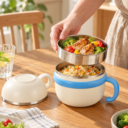 Serving from the Two-Tier Comfort Lunch Bowl