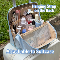 Cosmetic Organizer Bag With Mirror
