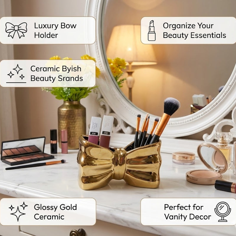 Bow Makeup Brush Holder
