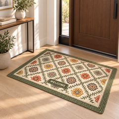Vintage Garden Mat in a warm foyer