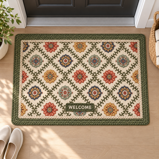 Vintage Garden Mat overhead complete view