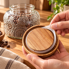 Removable sealing ring under the wooden lid