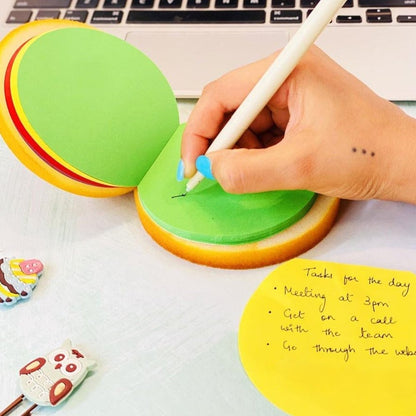 Sandwich & Burger Diary Shape Memo Pads Sticky Notes