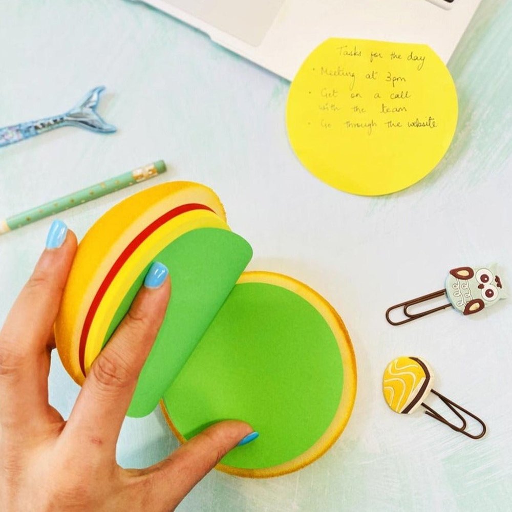 Sandwich & Burger Diary Shape Memo Pads Sticky Notes