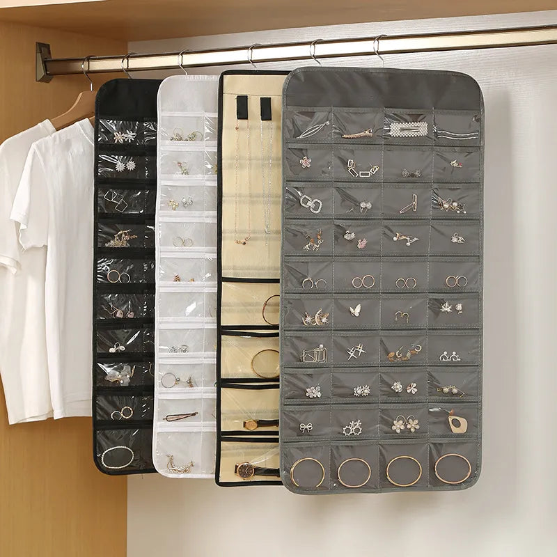 Double Sided Jewelry Hanging Bag (36 Pockets)