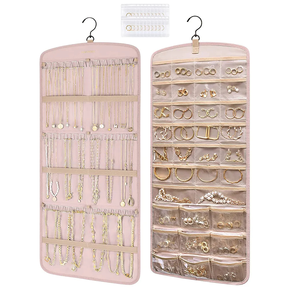 Double Sided Jewelry Hanging Bag (36 Pockets)