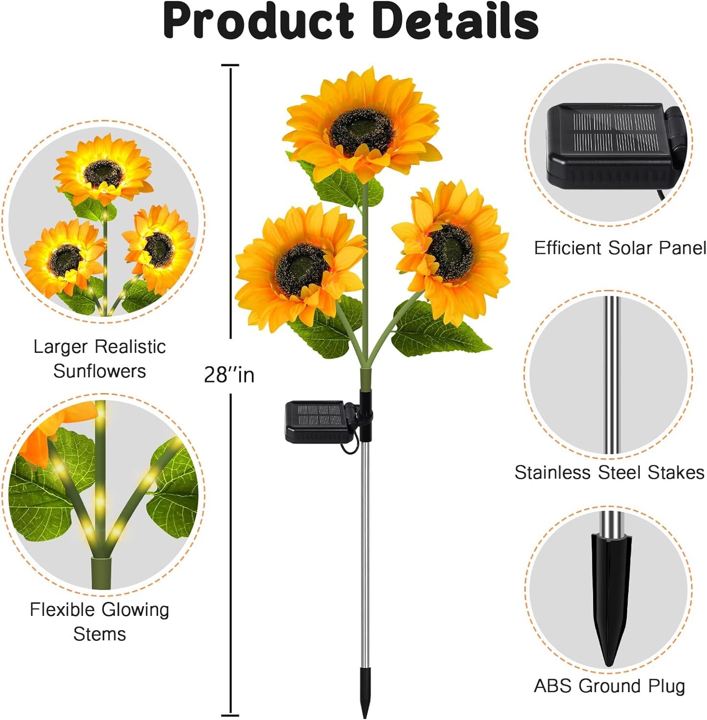 Sunflower Solar Lights