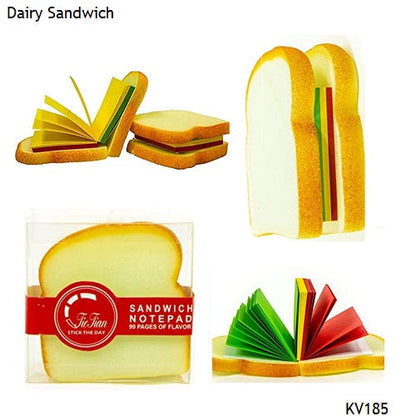 Sandwich & Burger Diary Shape Memo Pads Sticky Notes